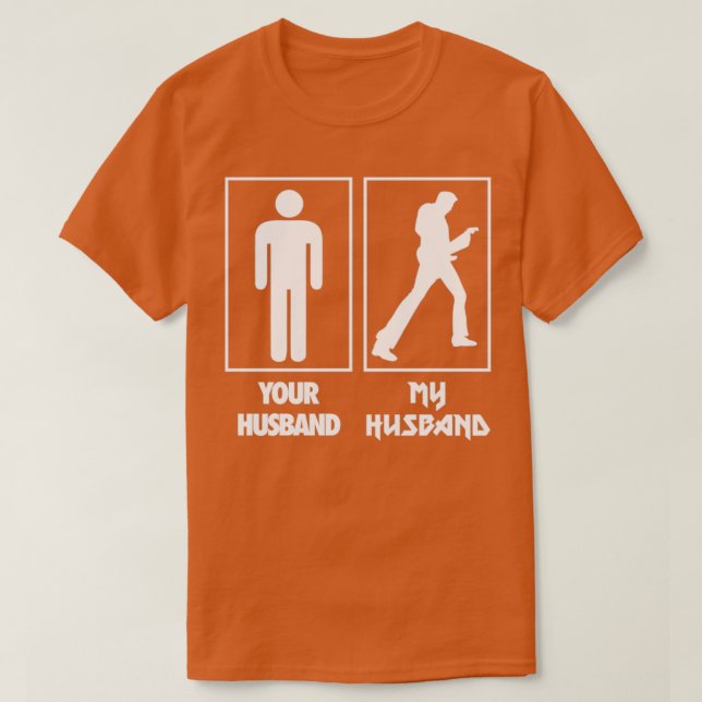 Your Husband My Husband Guitar T Shirt (Design framsida)