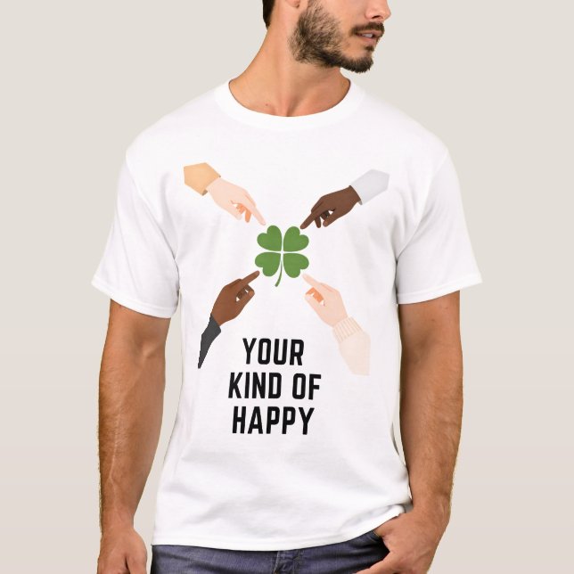 Your Kind Of Happy Minimal Mens T Shirt (Framsida)