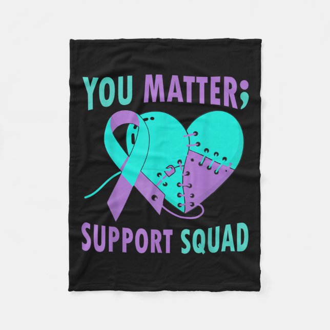 Your Life S Semicolon Suicide Prevention Awareness Fleecefilt (Framsidan)