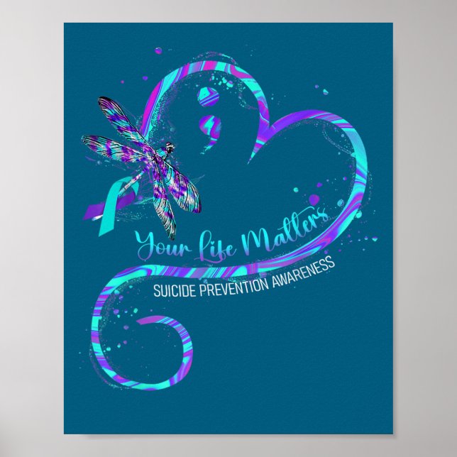 Your Life S Suicide Prevention Awareness Dragonfly Poster (Framsidan)
