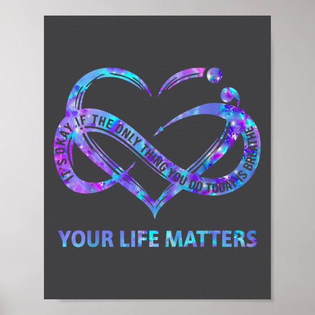 Your Life S Suicide Prevention Awareness Men Women Poster (Framsidan)