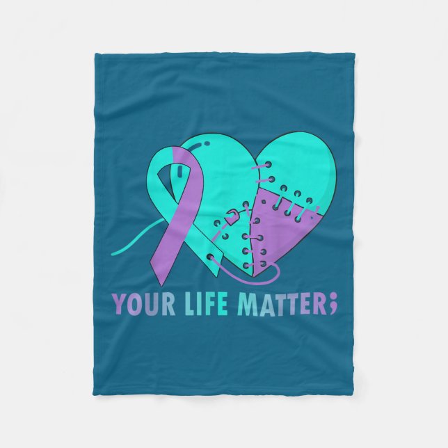 Your Life S Suicide Prevention Awareness Teal And  Fleecefilt (Framsidan)