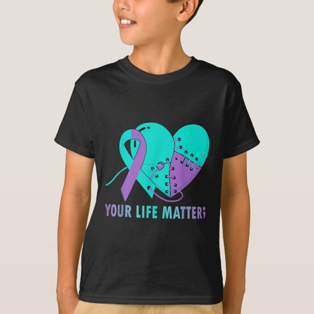 Your Life S Suicide Prevention Awareness Teal And  T Shirt (Framsida)
