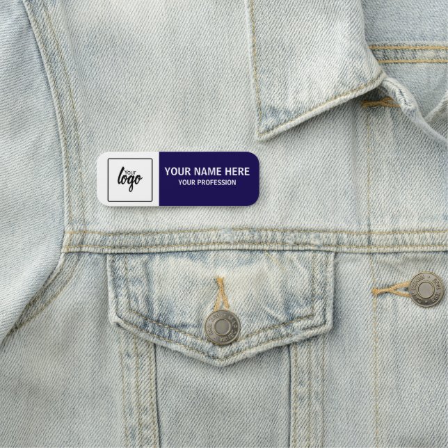 Your Logo and Name Personalized Employee Namnbricka (På plats)