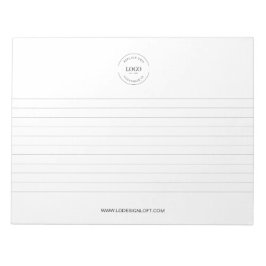 Your Logo and website lined Business promo Custom Anteckningsblock