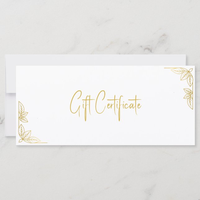 Your Logo Custom Business Gift Certificate (Framsida)