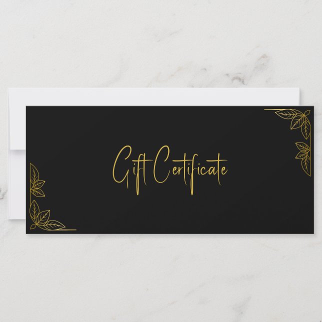 Your Logo Custom Business Gift Certificate (Framsida)