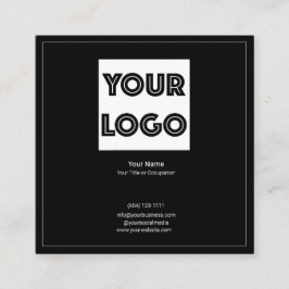 Your Logo Custom QR Code Marketing Fyrkantigt Visitkort