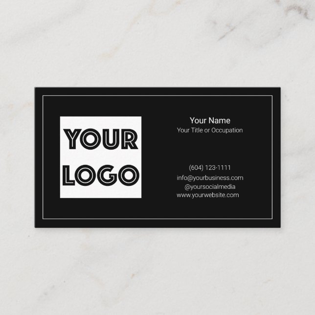 Your Logo Custom QR Code Marketing Visitkort (Framsida)