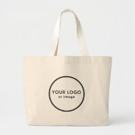 Your logo, custom white  jumbo tygkasse
