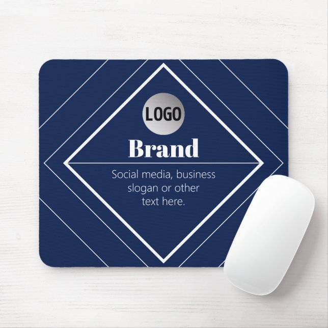 Your Logo & Customizable Modern Design | Navy Blue Musmatta (Med mus)