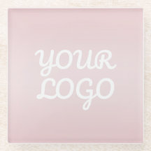 Your Logo & Elegant Modern Blush Pink Ombre