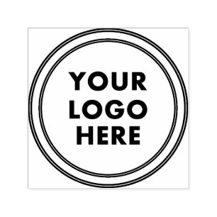 Your Logo Here Company Professional Cirkel Självfärgande Stämpel