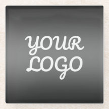 Your Logo & Modern Simple Ombre | Dark Gray