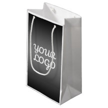 Your Logo & Modern Simple Ombre | Dark Gray