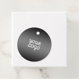 Your Logo & Modern Simple Ombre | Dark Gray Gåvor Etiketter