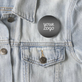 Your Logo & Modern Simple Ombre | Dark Gray Knapp