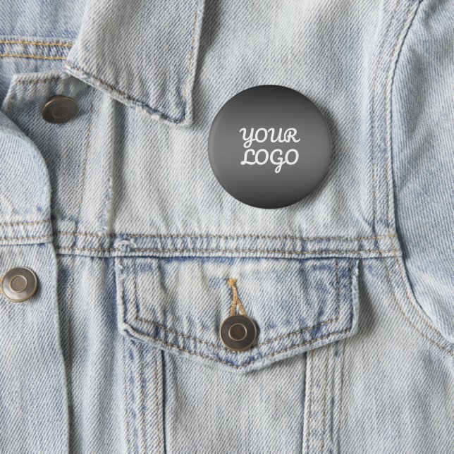 Your Logo & Modern Simple Ombre | Dark Gray Knapp (In Situ)