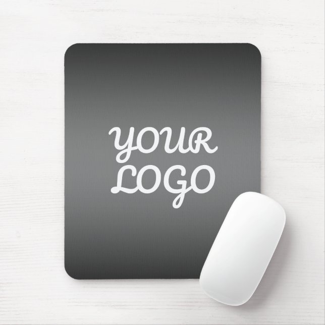 Your Logo & Modern Simple Ombre | Dark Gray Musmatta (Med mus)