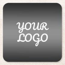 Your Logo & Modern Simple Ombre | Dark Gray