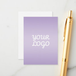Your Logo & Modern Simple Ombre | Lavender Tilläggskort