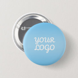 Your Logo & Modern Simple Ombre | Light Blue Knapp