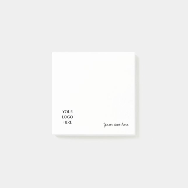 Your Logo Photo Template And Customizable Text  Post-it Block (Framsida)