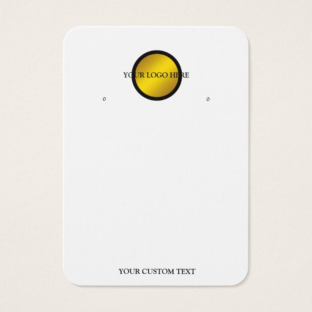 Your Logo QR Earring Display Card Visitkort (Framsidan)