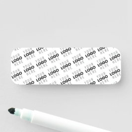 Your Logo Simple Repeating Diagonal Pattern Namnbricka