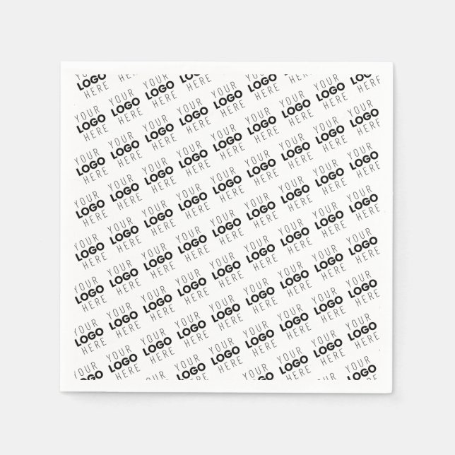 Your Logo Simple Repeating Diagonal Pattern Pappersservett (Framsidan)