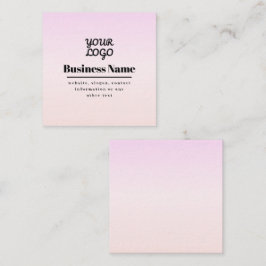 Your Logo & Text | Pink & Peach Ombre Tilläggskort