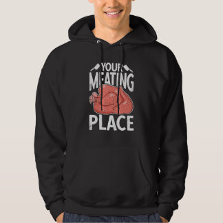 Your Meating Place Butcher Sausage  Butchery Shop Hoodie