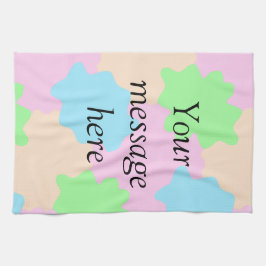 Your message here add text name boho colorful rust kökshandduk