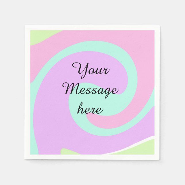 Your message here add text name monogram pink past pappersservett (Framsidan)