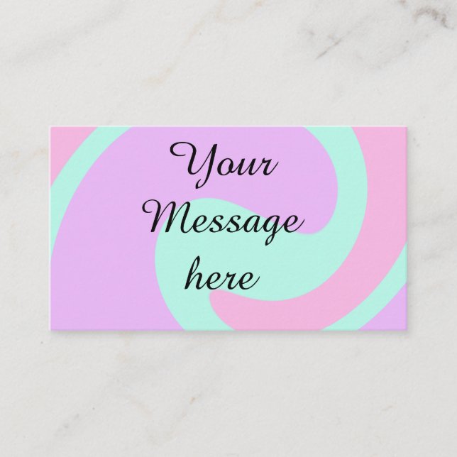 Your message here add text name monogram pink past visitkort (Framsida)