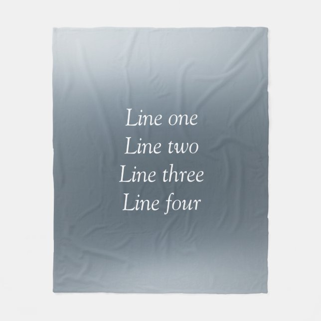 Your message here gray blue metallic background te fleecefilt (Framsidan)