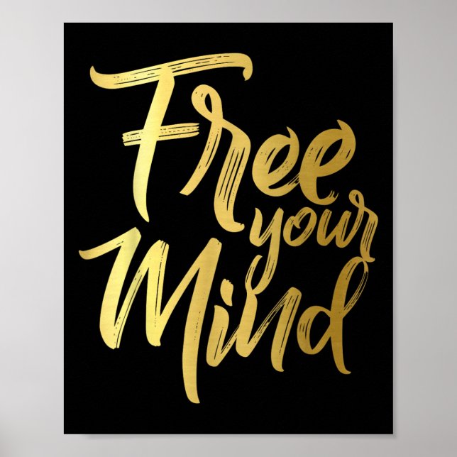 Your Mind Golden Quote  Poster (Framsidan)