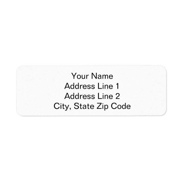 Your Name and Address Simple Plain Address Labels Returadress Etikett (Framsidan)