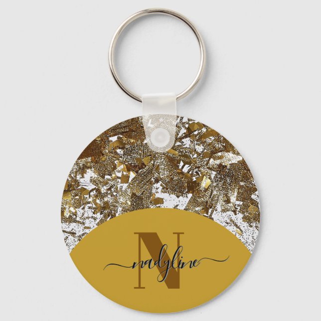 Your Name and Name First letter personalize Nyckelring (Framsida)