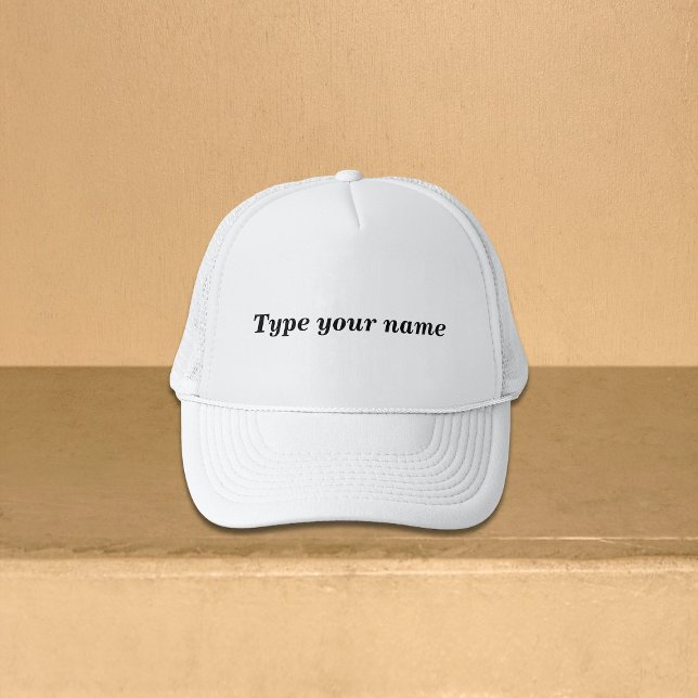 Your Name on White Trucker Cap Keps (Skapare uppladdad)