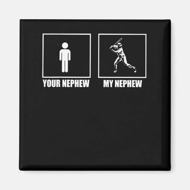 Your Nephew My New Phew Baseball  Magnet (Framsidan)