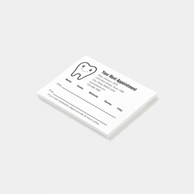 Your Next Appointment Dentist's Office Reminder Post-it Block (Vinklad)