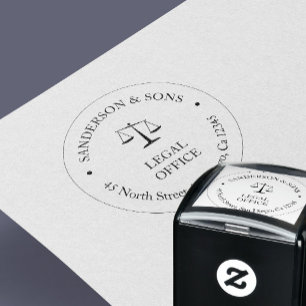 Your office logo lawyer attorney legal office självfärgande stämpel