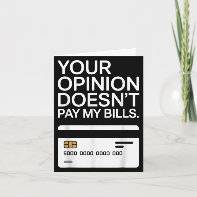 Your Onion Doesn't Pay My Bills Success Hustle Mot Kort (Framsida)