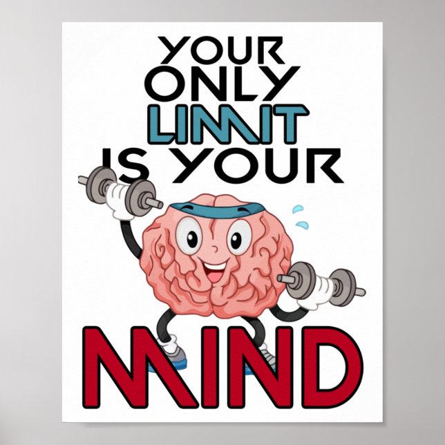 Your Only Limit Is Your Mind Sticker  Poster (Framsidan)
