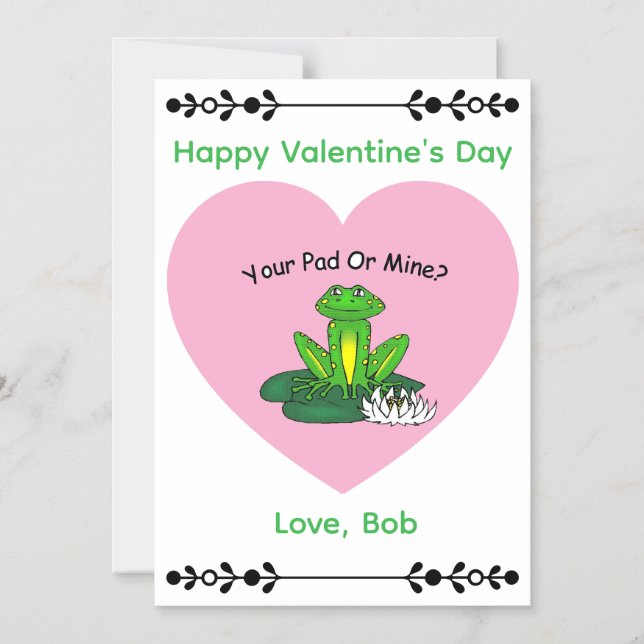 Your Pad or Mine? Magnetic Card Magnetisk Inbjudningskort (Framsida)