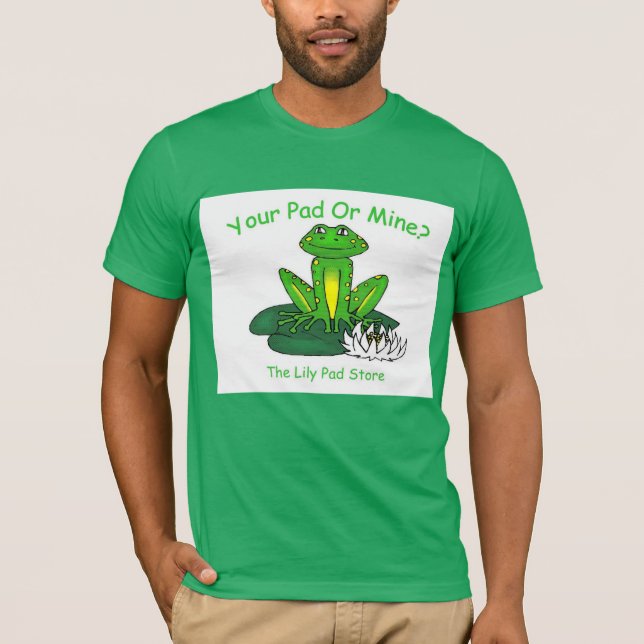 Your Pad or Mine - Men's Bright Green T Shirt (Framsida)