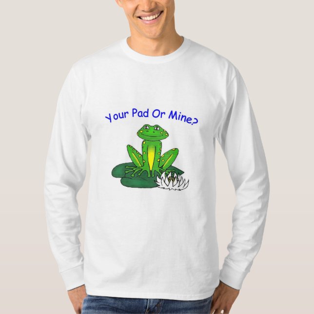 Your Pad or Mine - Men's White Long Sleeve T Shirt (Framsida)