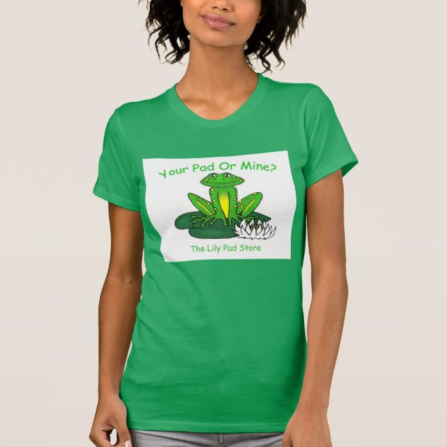 Your Pad or Mine - Women's Bright Green T Shirt (Framsida)
