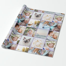 Your Photo Custom Grid Collage Lavender purple Presentpapper